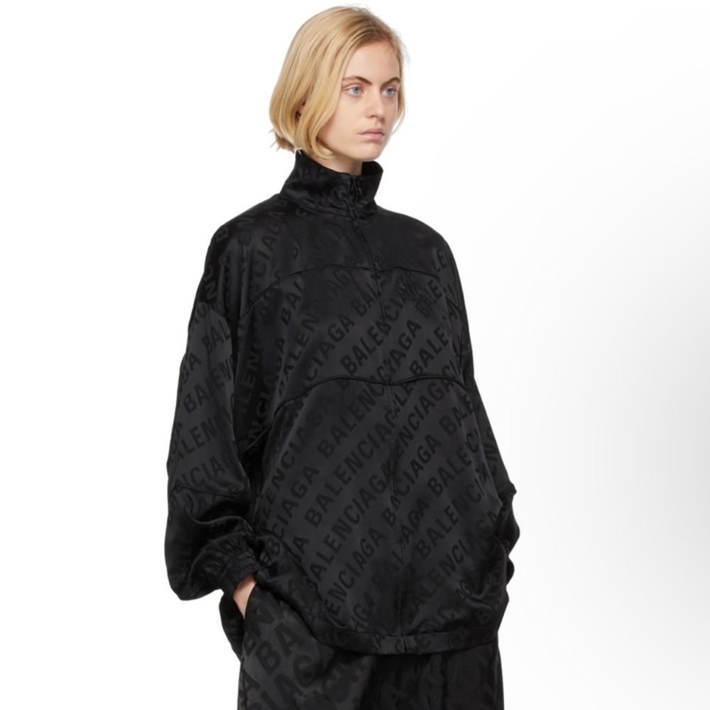 BALENCIAGA silk logo Jacquard jacket